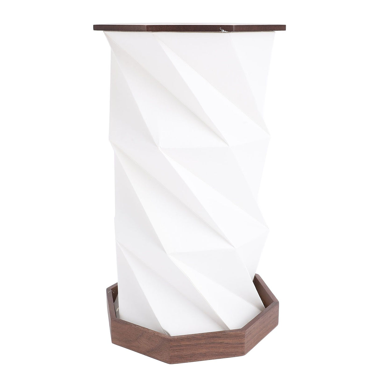 Bedside Table Lamp Dimmable Touch Lamp Battery Operated Night Light Rotating Foldable Paper Lantern for Home Office Bedroom Living Room Wood Color