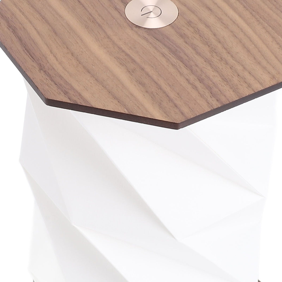 Bedside Table Lamp Dimmable Touch Lamp Battery Operated Night Light Rotating Foldable Paper Lantern for Home Office Bedroom Living Room Wood Color