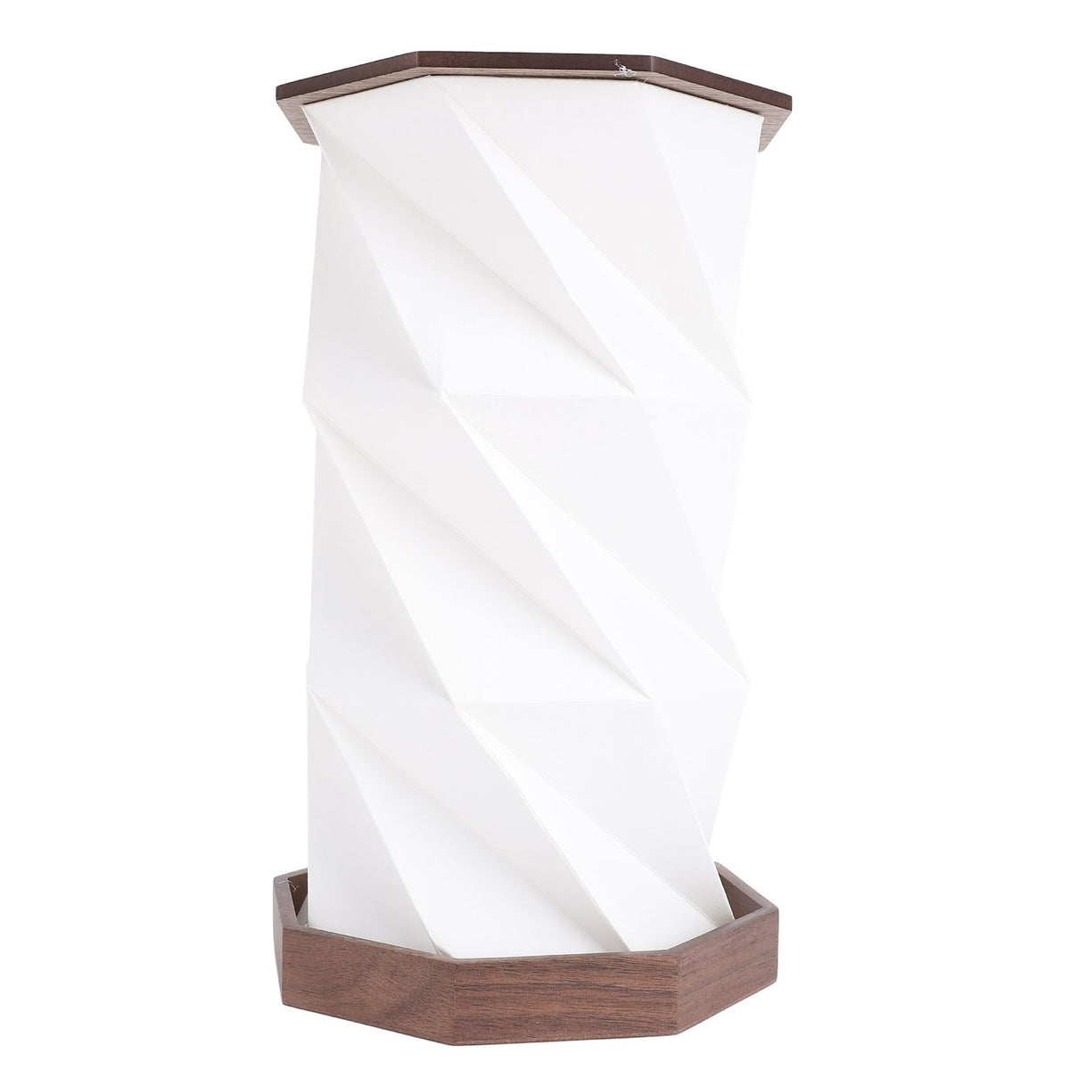 Bedside Table Lamp Dimmable Touch Lamp Battery Operated Night Light Rotating Foldable Paper Lantern for Home Office Bedroom Living Room Wood Color