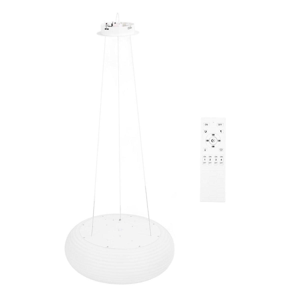 Pendant Light Round Milky White PC Lampshade LED Height Adjustable 3 Color Temperature Stepless Dimmable Modern Hanging Lamp for Kitchen Island