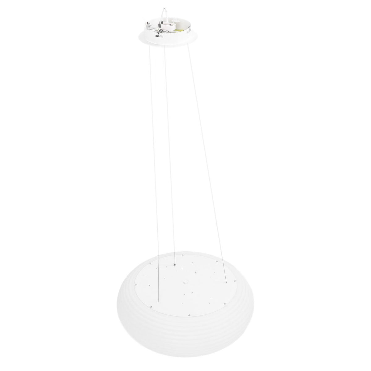 Pendant Light Round Milky White PC Lampshade LED Height Adjustable 3 Color Temperature Stepless Dimmable Modern Hanging Lamp for Kitchen Island