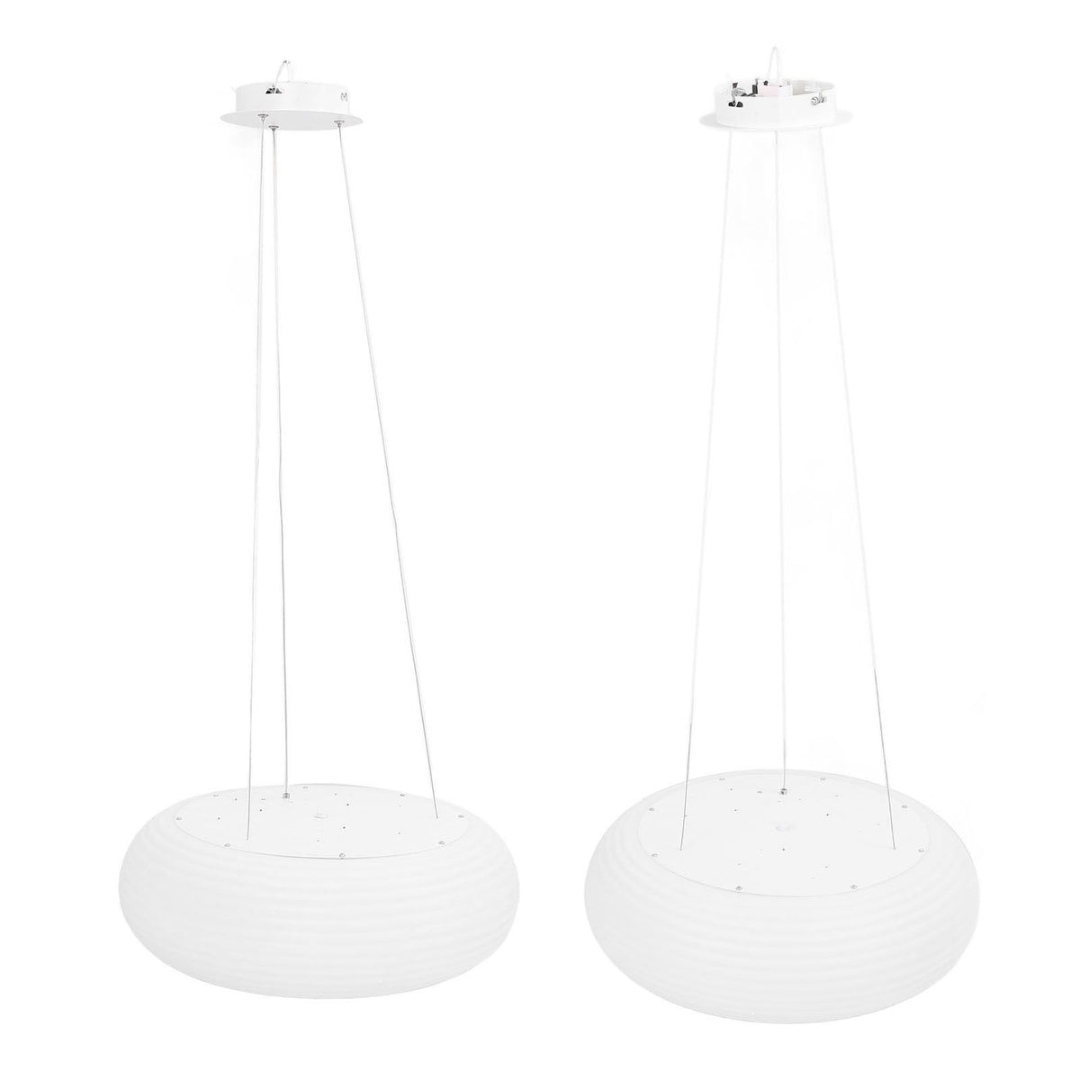 Pendant Light Round Milky White PC Lampshade LED Height Adjustable 3 Color Temperature Stepless Dimmable Modern Hanging Lamp for Kitchen Island