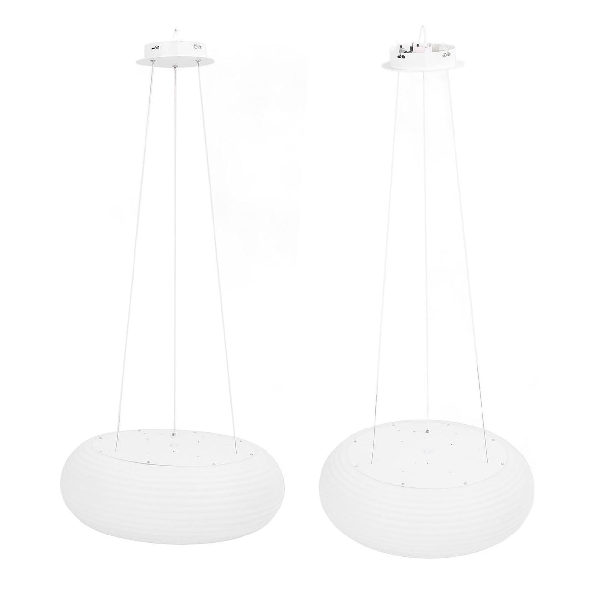 Pendant Light Round Milky White PC Lampshade LED Height Adjustable 3 Color Temperature Stepless Dimmable Modern Hanging Lamp for Kitchen Island