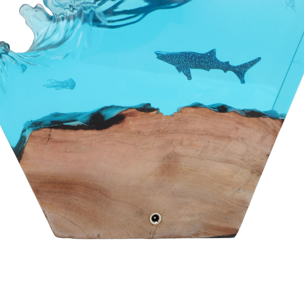 LED Ocean Surfing Night Light Synthetic Resin Wooden Handmade Bedside Table Lamp 3D Desk Art Ornament for Office Bedroom Decor