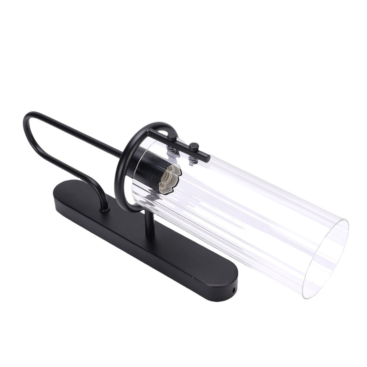 Black Wall Sconce Light Modern Indoor Wall Light Fixture with Clear Glass Shade for Dining Room Coffee Shop Hotel Bedroom Living Room Hallway