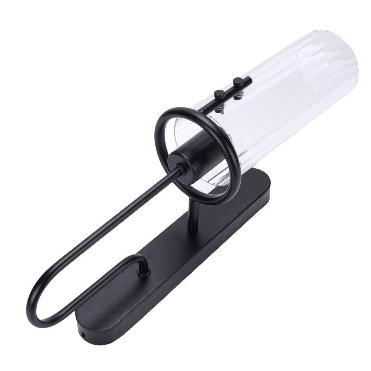 Black Wall Sconce Light Modern Indoor Wall Light Fixture with Clear Glass Shade for Dining Room Coffee Shop Hotel Bedroom Living Room Hallway