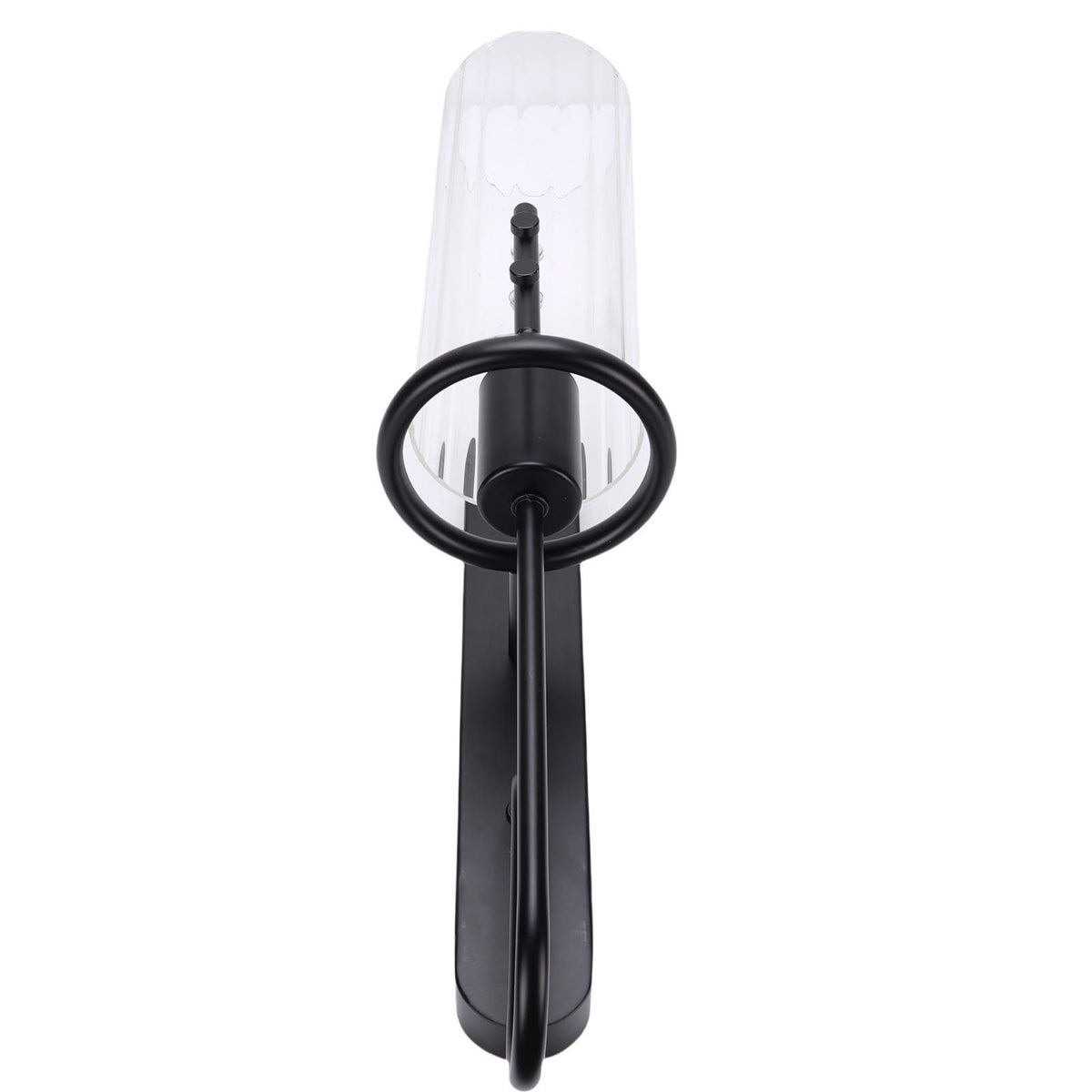 Black Wall Sconce Light Modern Indoor Wall Light Fixture with Clear Glass Shade for Dining Room Coffee Shop Hotel Bedroom Living Room Hallway