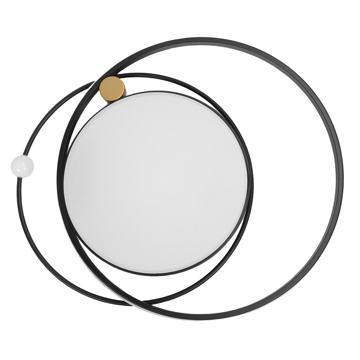 Modern LED Ceiling Light Dimmable Flush Mount Ceiling Lamp with Remote Control for Bedroom Living Room Dining Room Kitchen Black