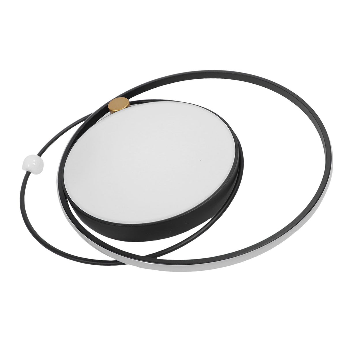 Modern LED Ceiling Light Dimmable Flush Mount Ceiling Lamp with Remote Control for Bedroom Living Room Dining Room Kitchen Black