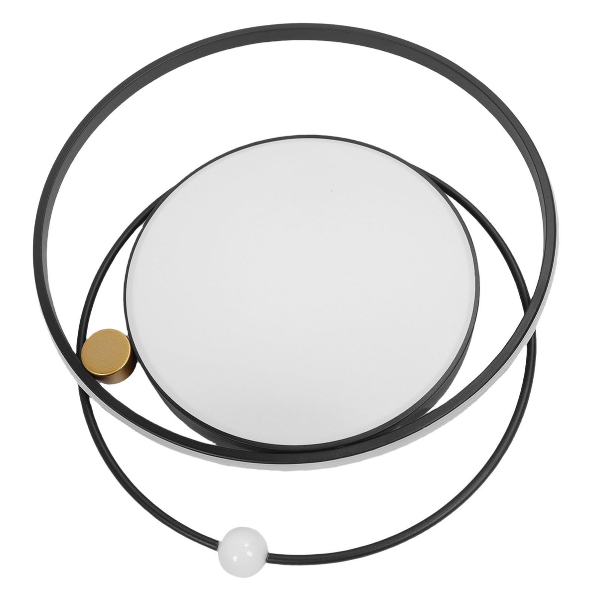 Modern LED Ceiling Light Dimmable Flush Mount Ceiling Lamp with Remote Control for Bedroom Living Room Dining Room Kitchen Black