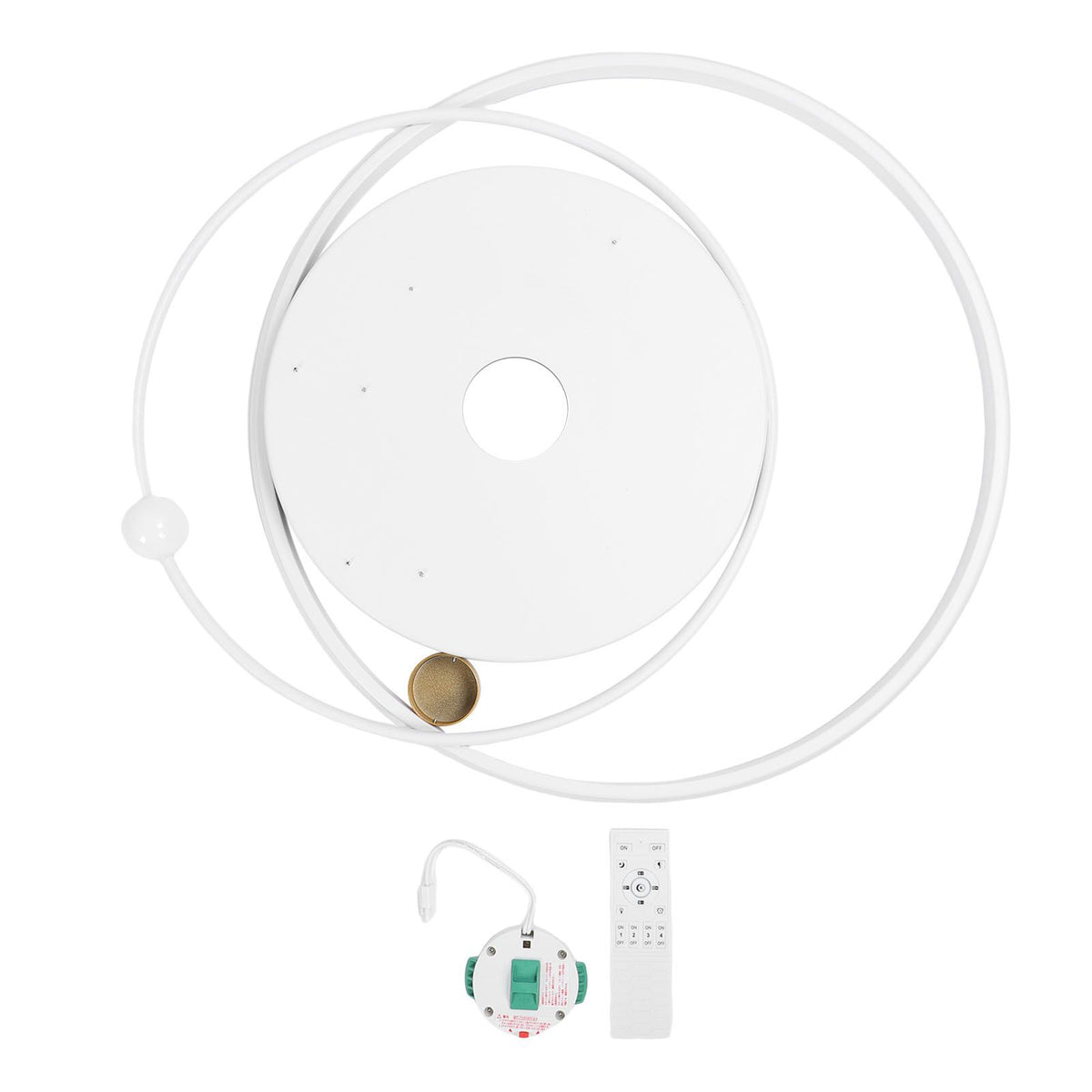 Modern LED Ceiling Light Dimmable Flush Mount Ceiling Lamp with Remote Control for Bedroom Living Room Dining Room Kitchen White