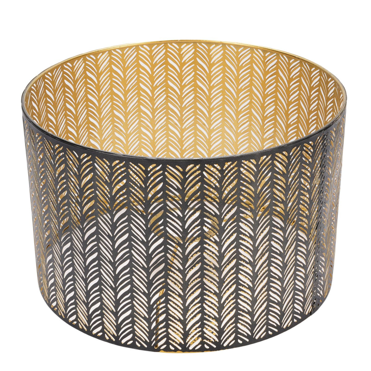Metal Lampshade E14 E27 Iron Cylinder Shape Hollow Out Leaf Decorative Lamp Shade for Table Wall Ceiling Lamp Black and Gold
