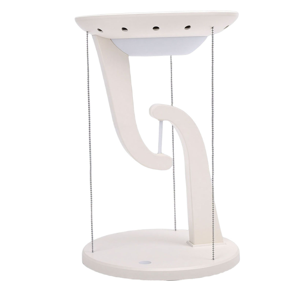 Floating Desk Lamp Round Creative USB Levitating Table Lamp with Wireless Charging for Bedroom Bedside Night Light Ornament
