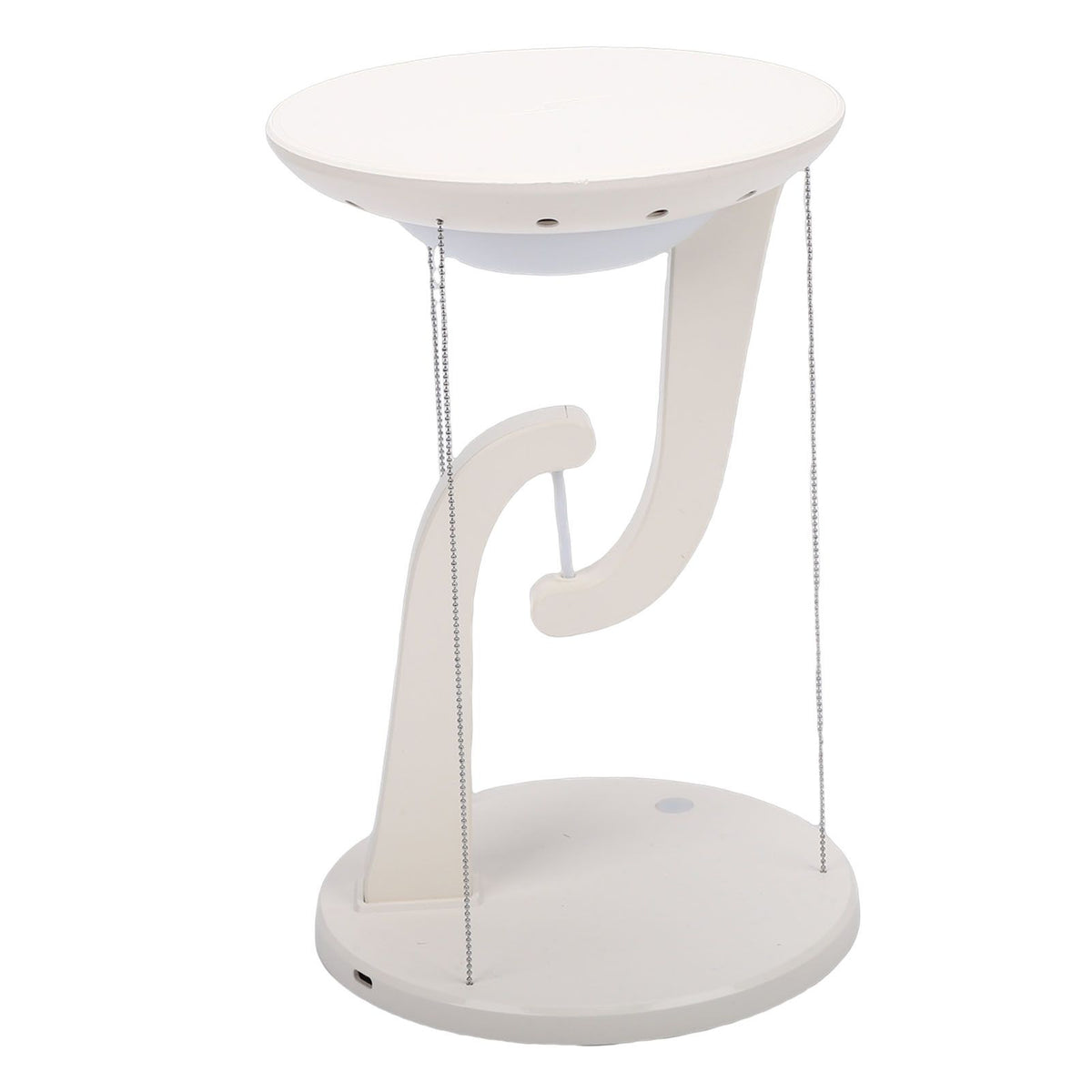 Floating Desk Lamp Round Creative USB Levitating Table Lamp with Wireless Charging for Bedroom Bedside Night Light Ornament