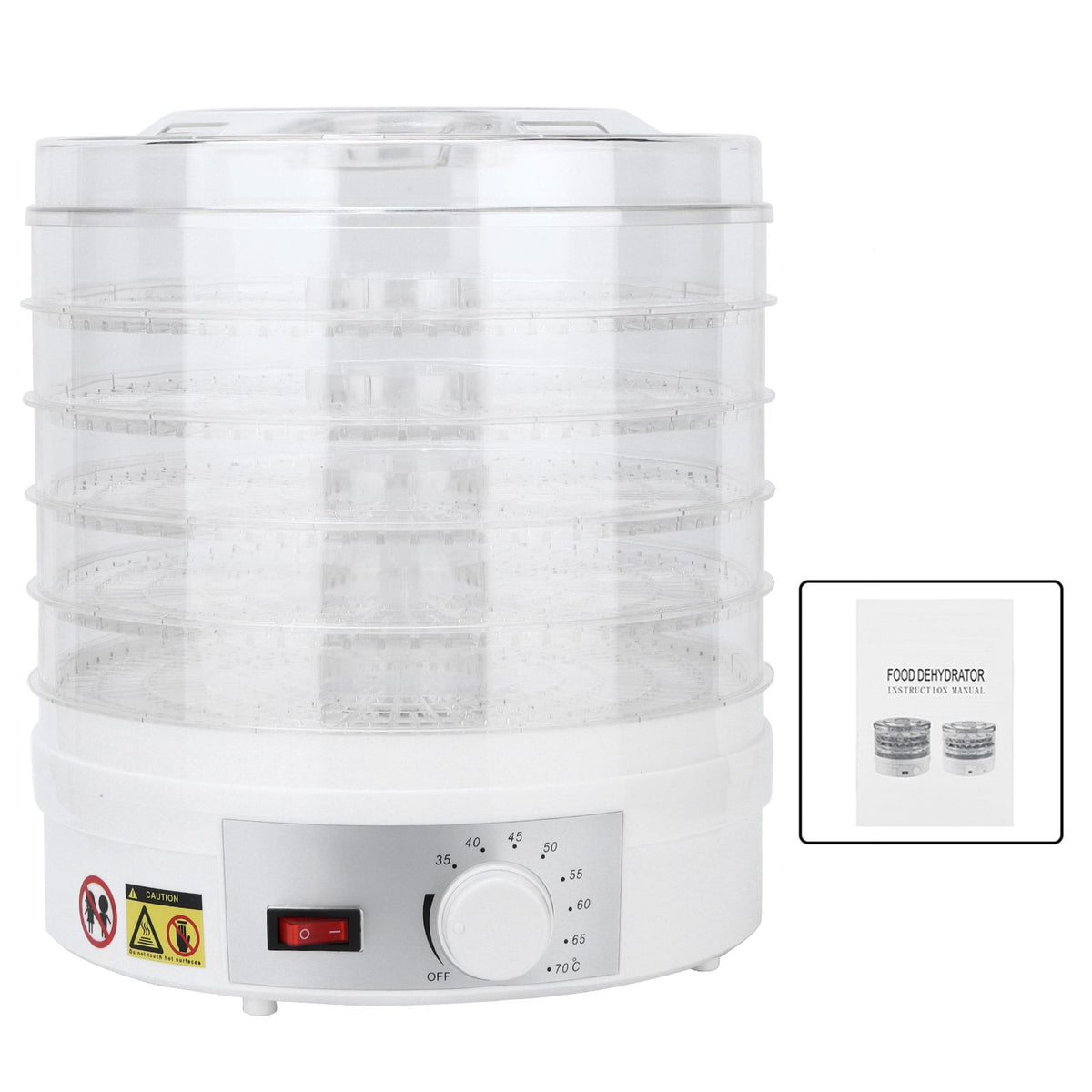 350W 5-Layer Household Dried Fruit Dehydrator Machine Fruit Food Dryer 15L