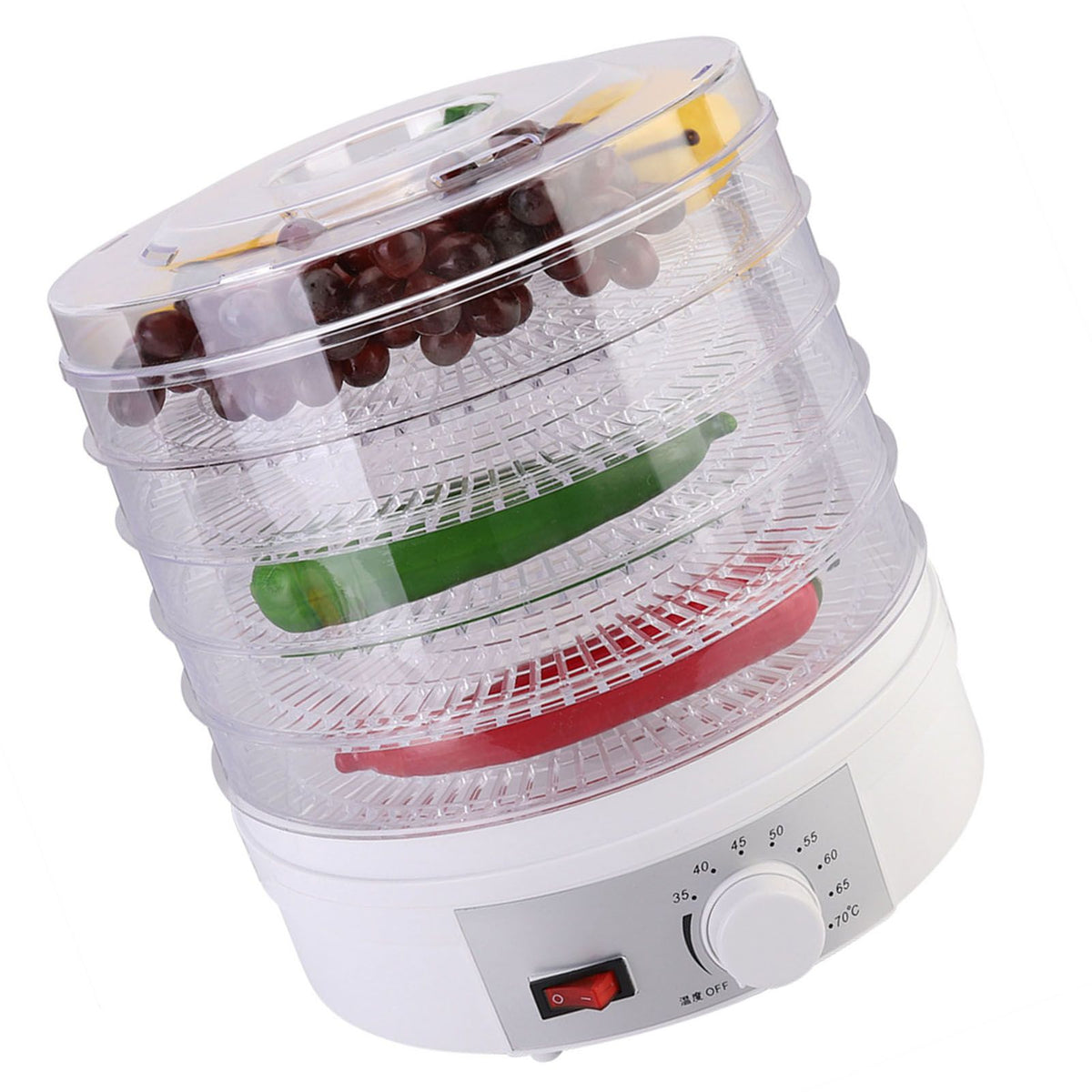 350W 5-Layer Household Dried Fruit Dehydrator Machine Fruit Food Dryer 15L