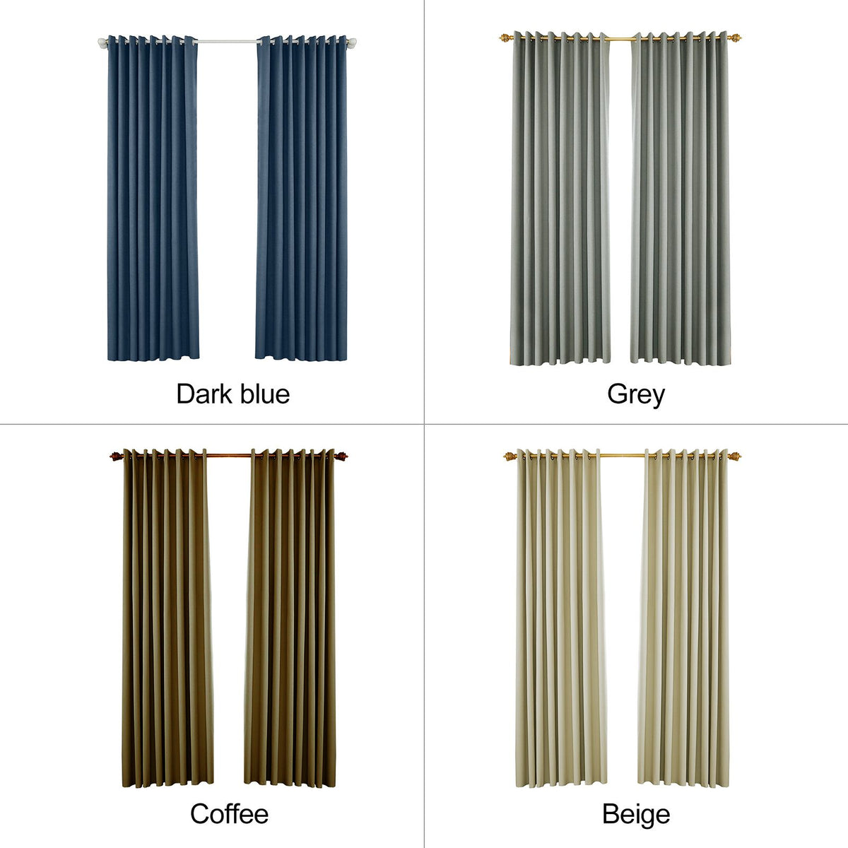 Pergola Outdoor Drapes,Blackout Patio Outdoor Curtains,Waterproof Outside Decor with Rustproof Grommet for Pergola/Porch(2 Panel,52''W*63''L)