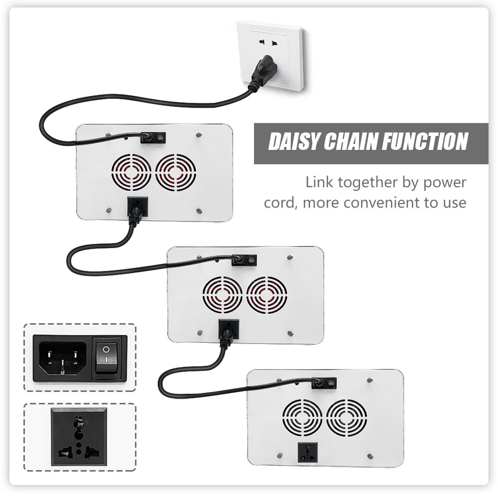 600W LED Grow Light 3500K Full Spectrum Grow Light Daisy Chain Plant Grow Lights for Indoor Greenhouses Plants Seedling Vegetables Flowers Succulents