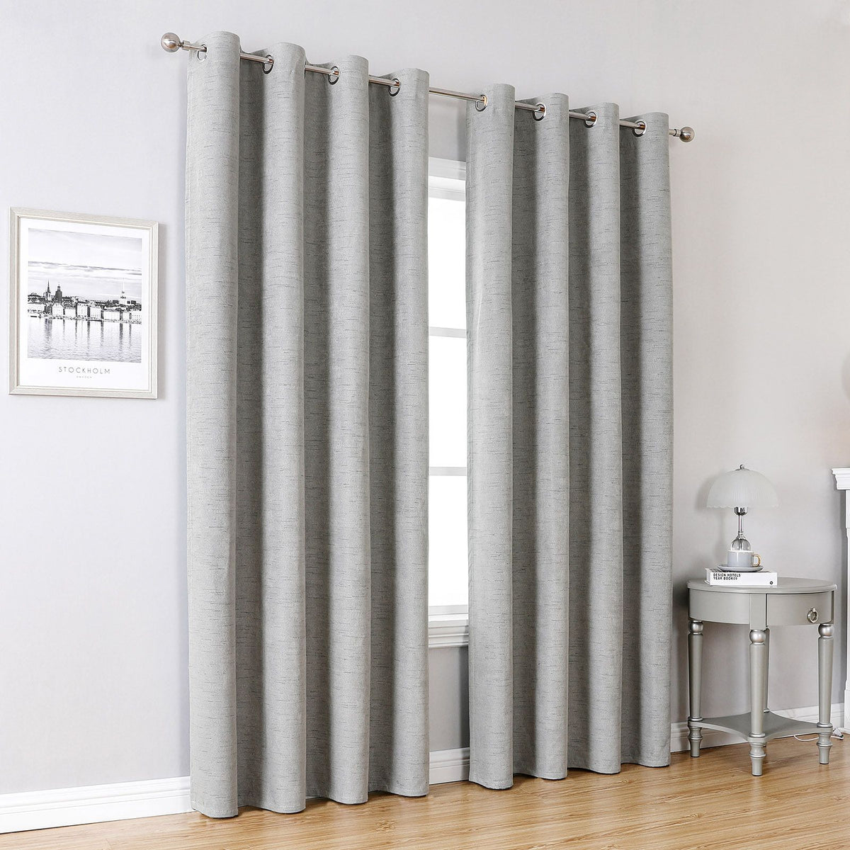 Blackout Curtains for Bedroom Grommet Insulated Room Curtains for Living Room, Set of 2 Panels