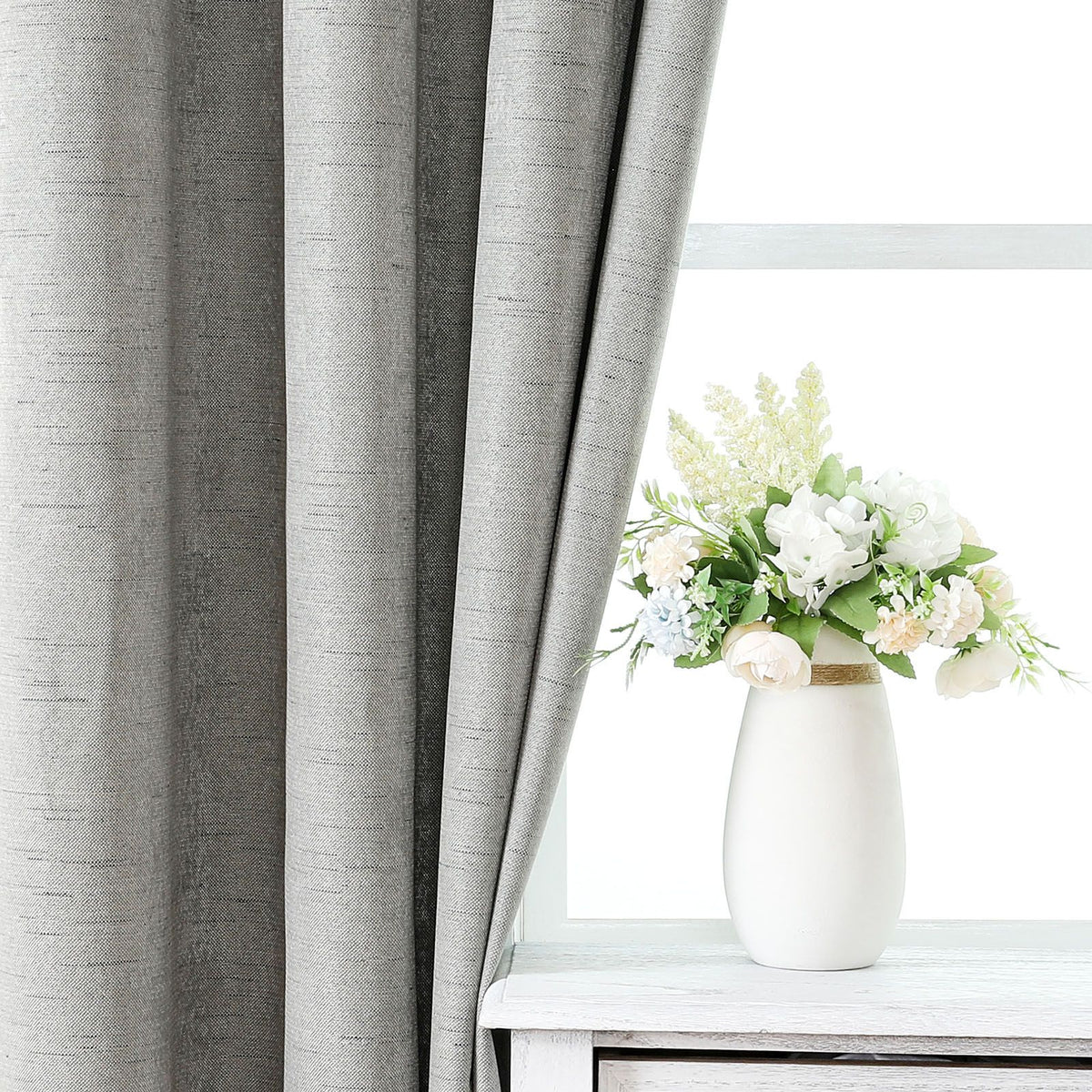 Blackout Curtains for Bedroom Grommet Insulated Room Curtains for Living Room, Set of 2 Panels