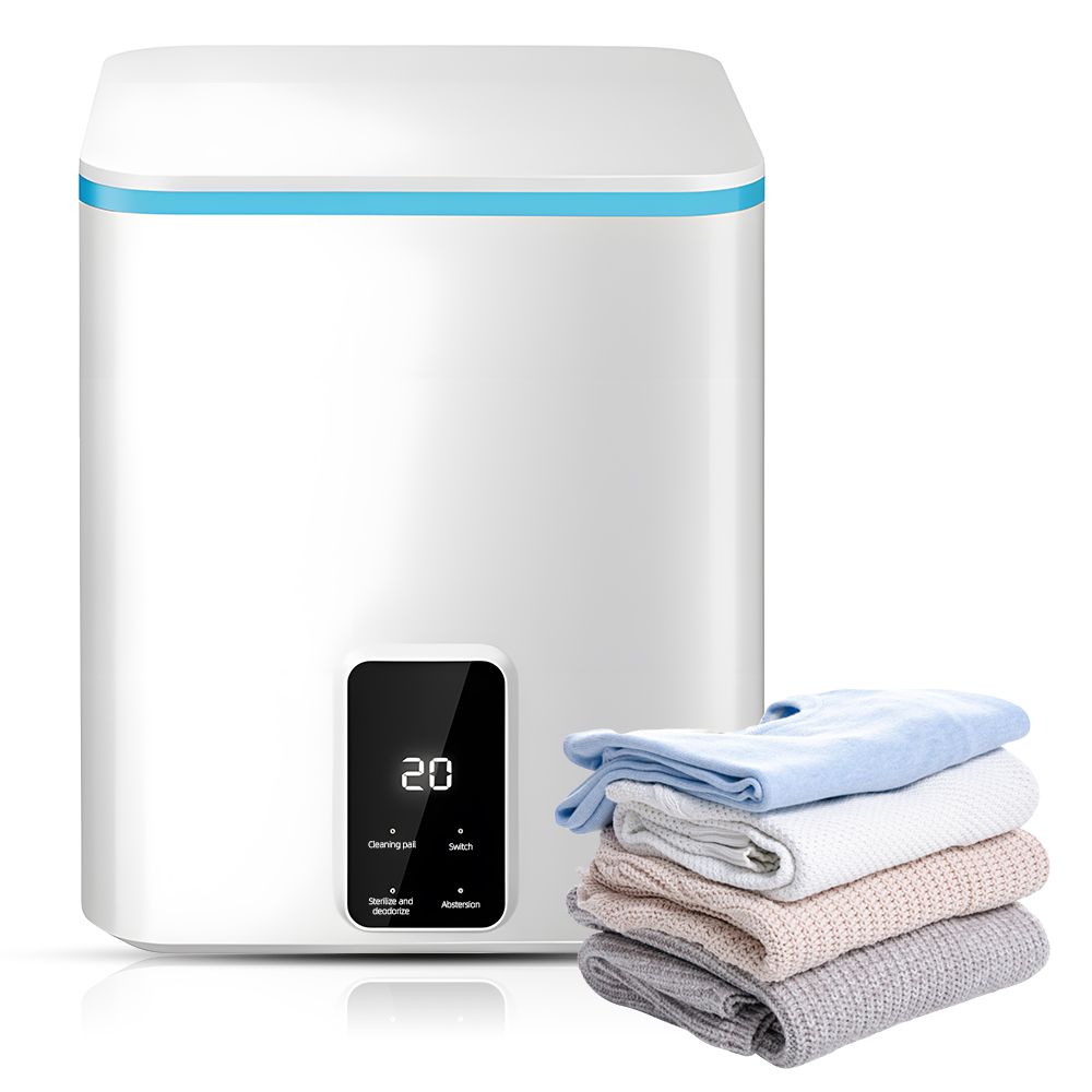 Small Portable Washing Machine with Blue Light 3.8L Mini Washer Machine 3 Modes Deep Cleaning of Underwear Baby Clothes or Small Items Ideal for Apartment / Travel / Hotel / Dorm