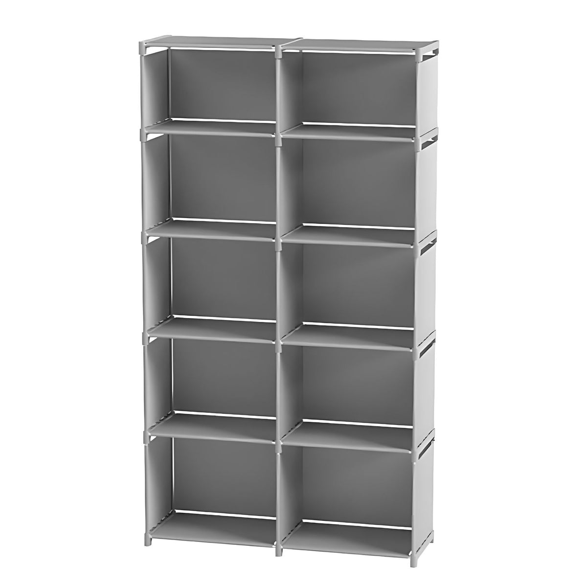 10 Cube Storage Shelves Closet Organizer Storage Cabinet Shelf Waterproof Non-woven Fabric Multifunctional Bookcase Bookshelf Home Organization with 12mm Heavy Duty Steel Pipe for Kids Closet Bedroom
