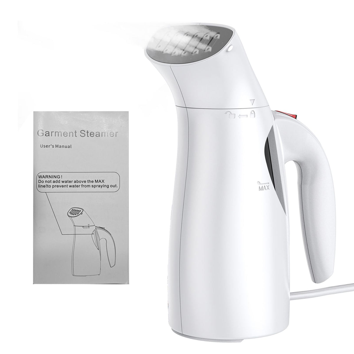 Portable Steamer for Clothes Handheld 140℃/284℉ High Temperature Steam 170ml/5.7oz Water Tank 700W High Power 40s Fast Heat Strong Penetrating Garment Steamer Removes Wrinkle for Home Office Travel