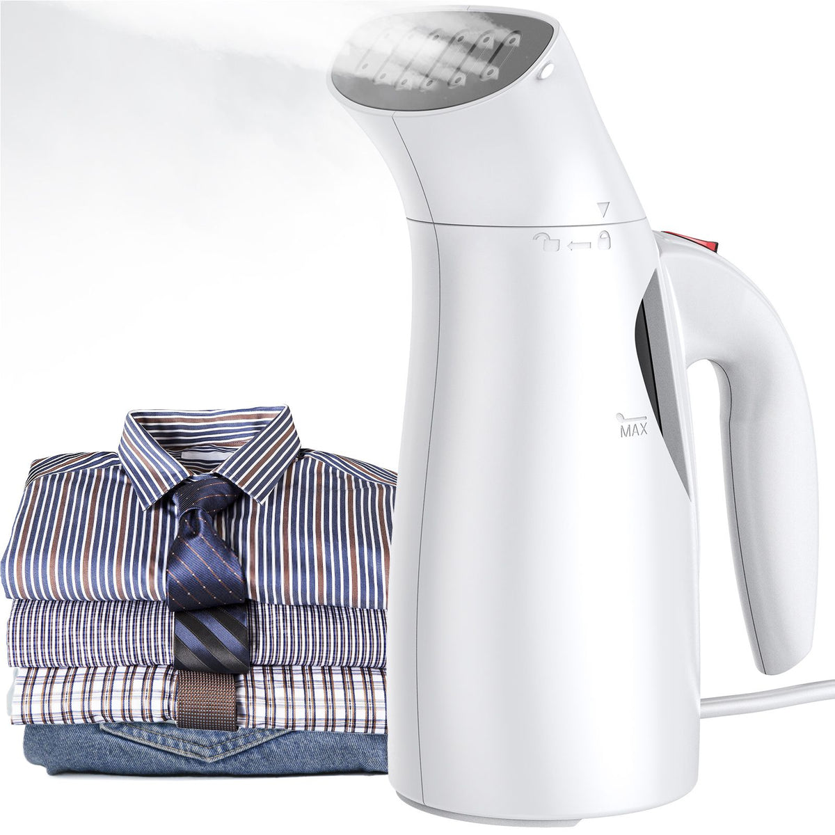 Portable Steamer for Clothes Handheld 140℃/284℉ High Temperature Steam 170ml/5.7oz Water Tank 700W High Power 40s Fast Heat Strong Penetrating Garment Steamer Removes Wrinkle for Home Office Travel