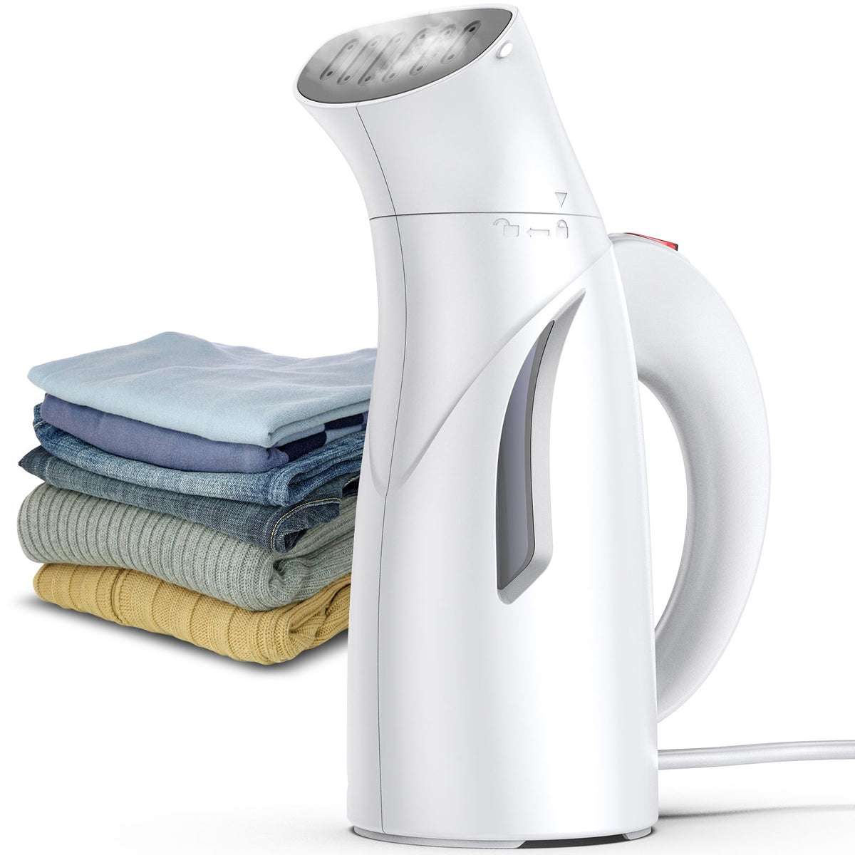 Portable Steamer for Clothes Handheld 140℃/284℉ High Temperature Steam 240ml/8.1oz Water Tank 700W High Power 40s Fast Heat Strong Penetrating Garment Steamer Removes Wrinkle for Home Office Travel