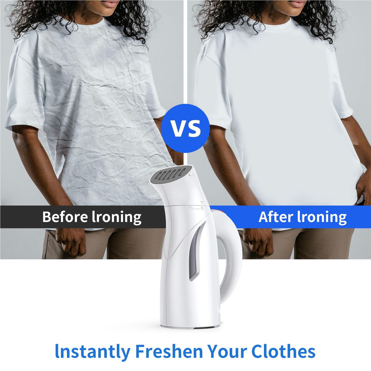 Portable Steamer for Clothes Handheld 140℃/284℉ High Temperature Steam 240ml/8.1oz Water Tank 700W High Power 40s Fast Heat Strong Penetrating Garment Steamer Removes Wrinkle for Home Office Travel