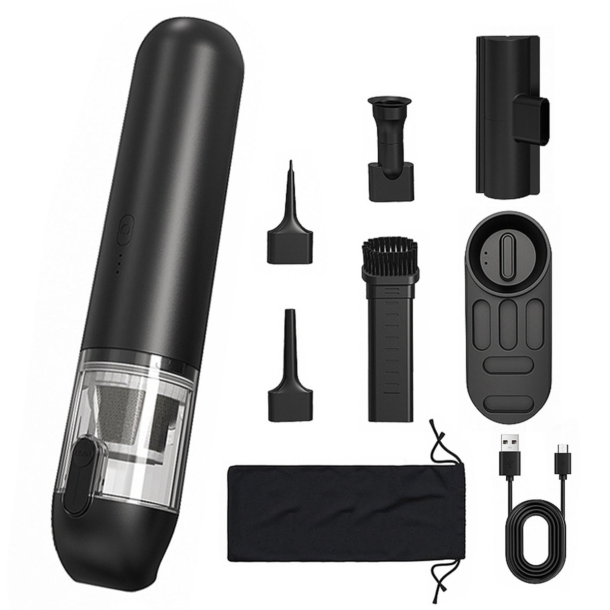 Portable Vacuum Cleaner with Cleaning Inflating and Deflating Nozzle 2 Gear Rechargeable Cordless Mini Vacuum Cleaner with Storage Charging Base Removable Dust Cup for Home Sofa Keyboards Car interior Air Mattress