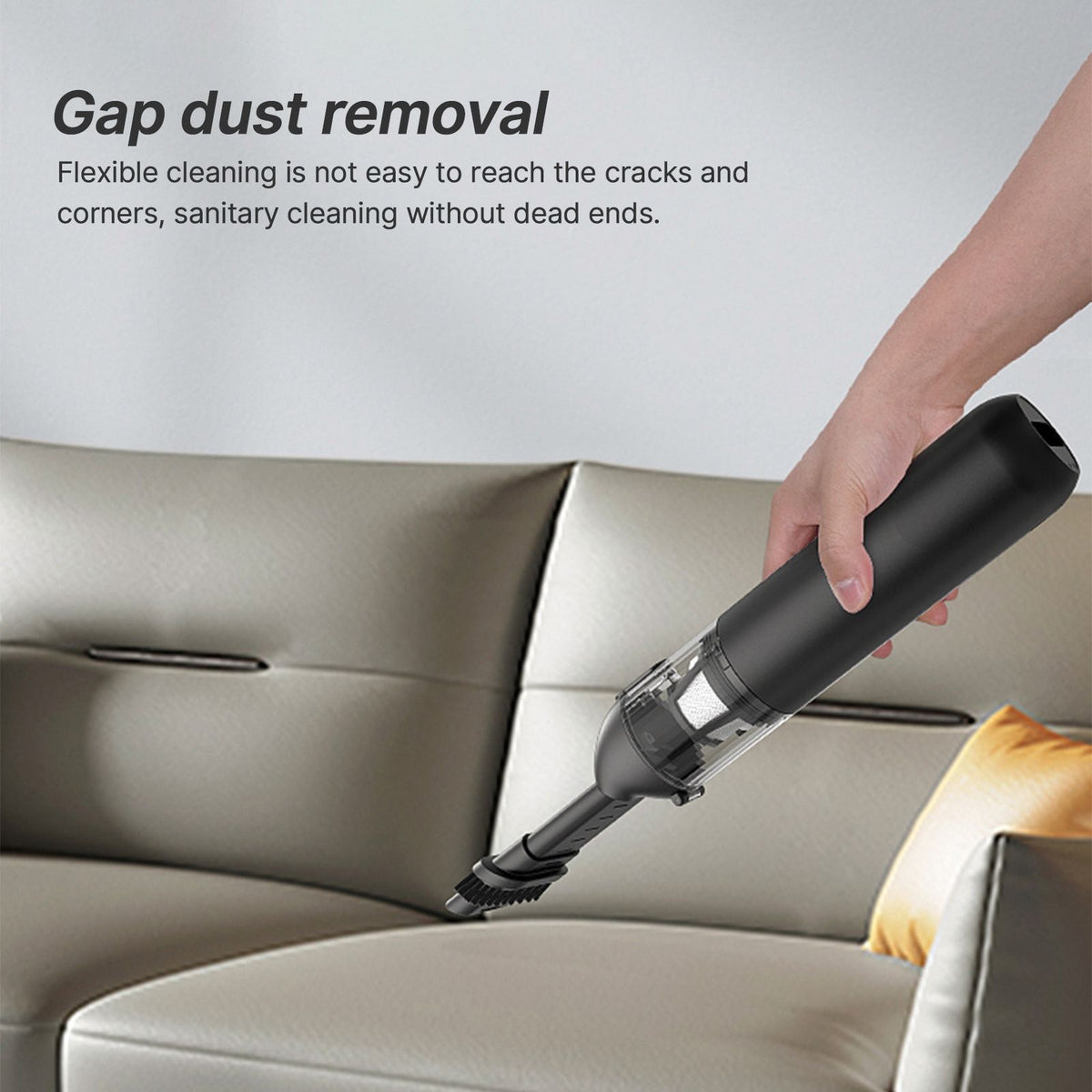 Portable Vacuum Cleaner with Cleaning Inflating and Deflating Nozzle 2 Gear Rechargeable Cordless Mini Vacuum Cleaner with Storage Charging Base Removable Dust Cup for Home Sofa Keyboards Car interior Air Mattress