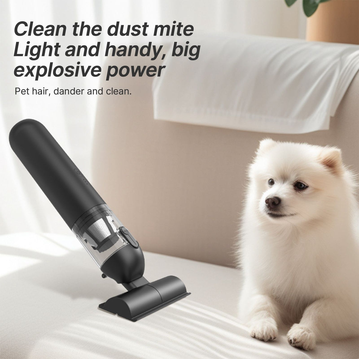 Portable Vacuum Cleaner with Cleaning Inflating and Deflating Nozzle 2 Gear Rechargeable Cordless Mini Vacuum Cleaner with Storage Charging Base Removable Dust Cup for Home Sofa Keyboards Car interior Air Mattress