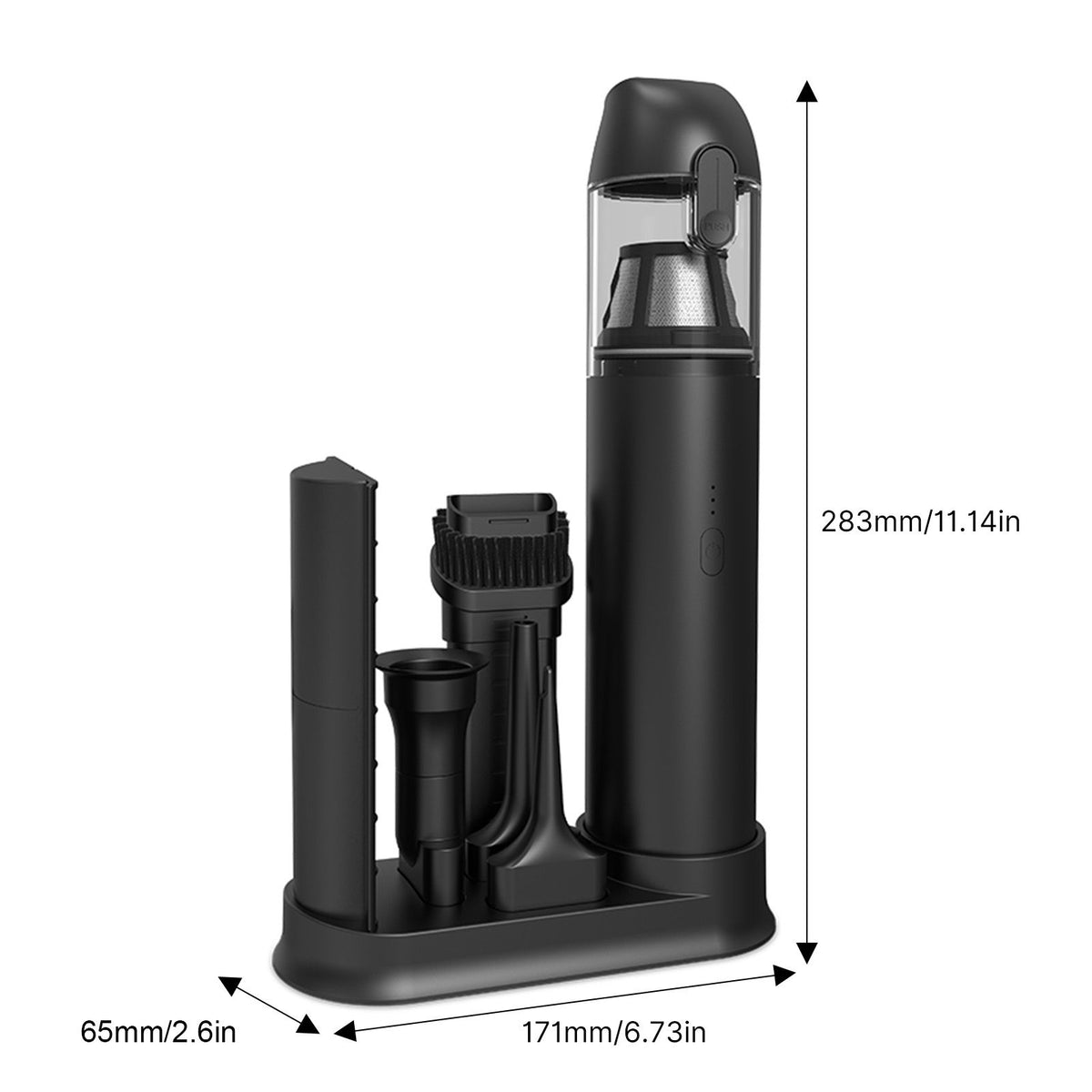 Portable Vacuum Cleaner with Cleaning Inflating and Deflating Nozzle 2 Gear Rechargeable Cordless Mini Vacuum Cleaner with Storage Charging Base Removable Dust Cup for Home Sofa Keyboards Car interior Air Mattress