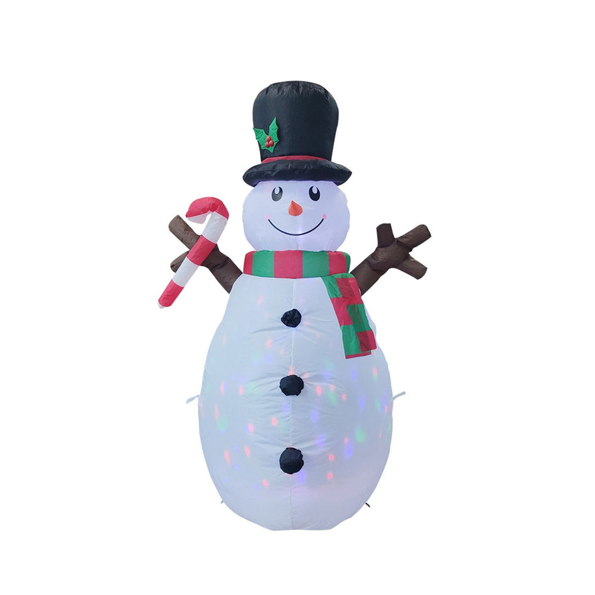 Christmas Inflatables Outdoor Decorations Tree Branch Snowman 5.2 FT Built-in Rotating Multicolor Lights LED Lights and Air Blower Blow Up Christmas Decorations for Outdoor Yard Lawn Garden Decor