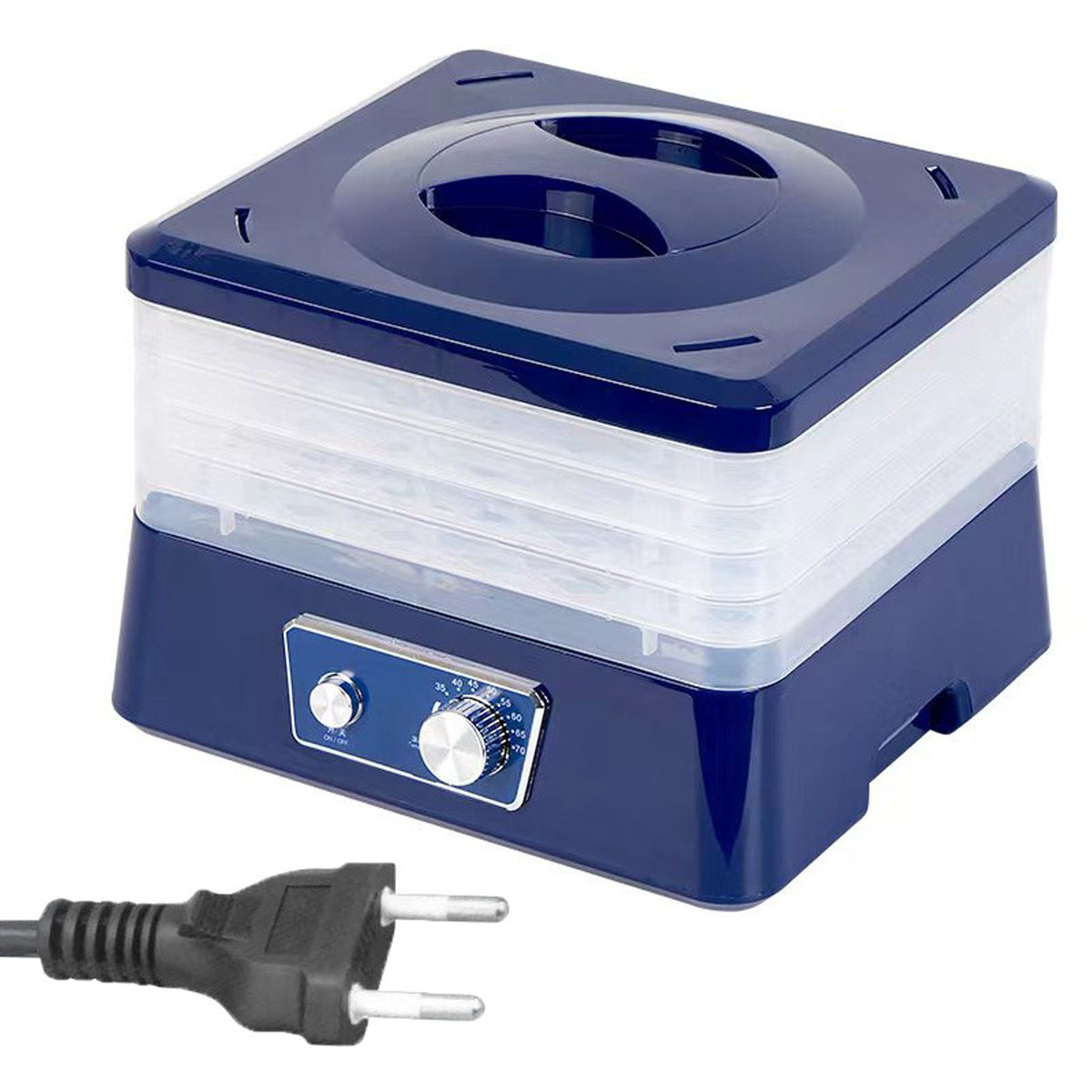 Dehydrators for Food and Jerky with 5 Drying Racks 95-158℉ 8 Gears Temperature Adjustable Vegetable Fruit Dehydrator with Large Knob Control and Clear Food Grade PP Grill Rack