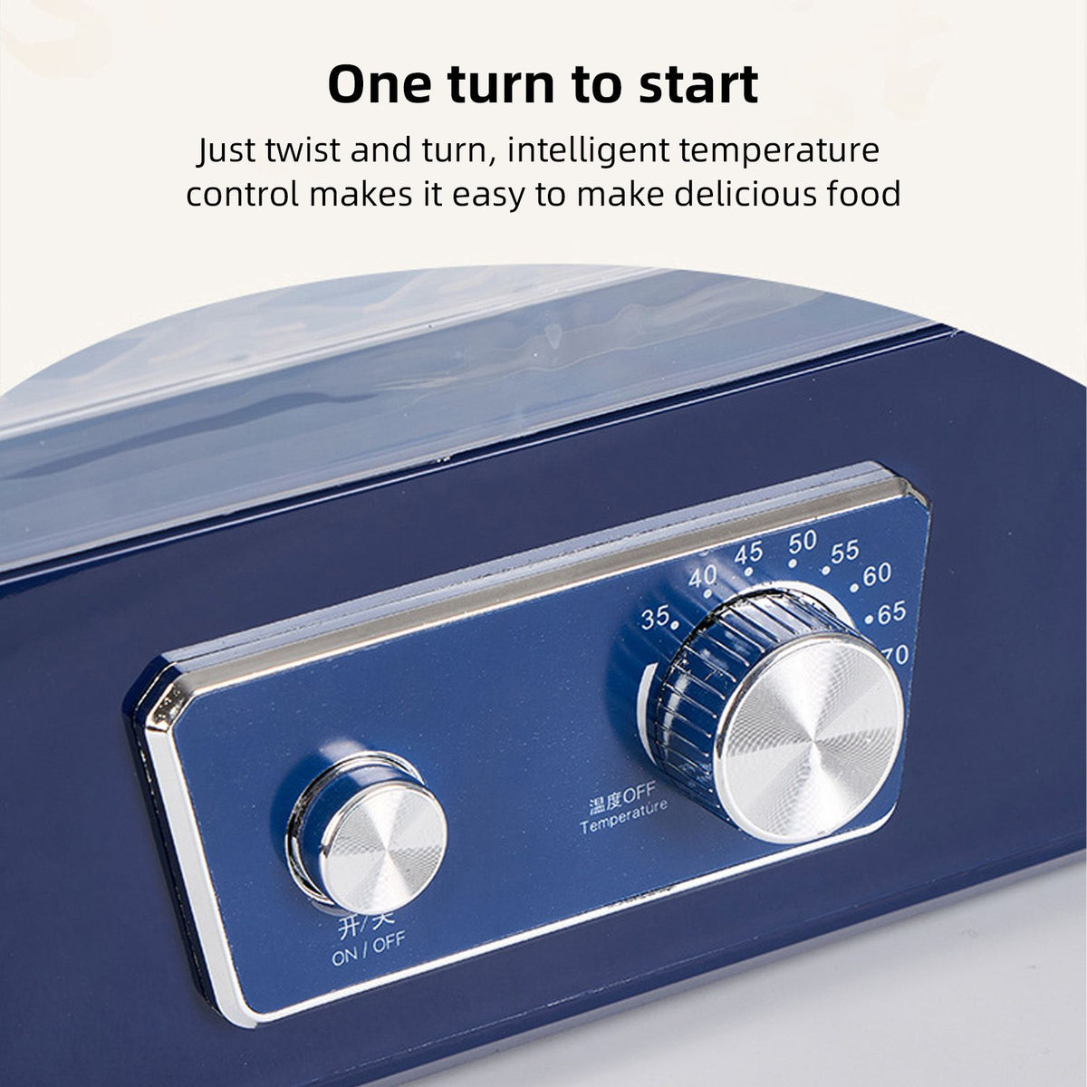 Dehydrators for Food and Jerky with 5 Drying Racks 95-158℉ 8 Gears Temperature Adjustable Vegetable Fruit Dehydrator with Large Knob Control and Clear Food Grade PP Grill Rack