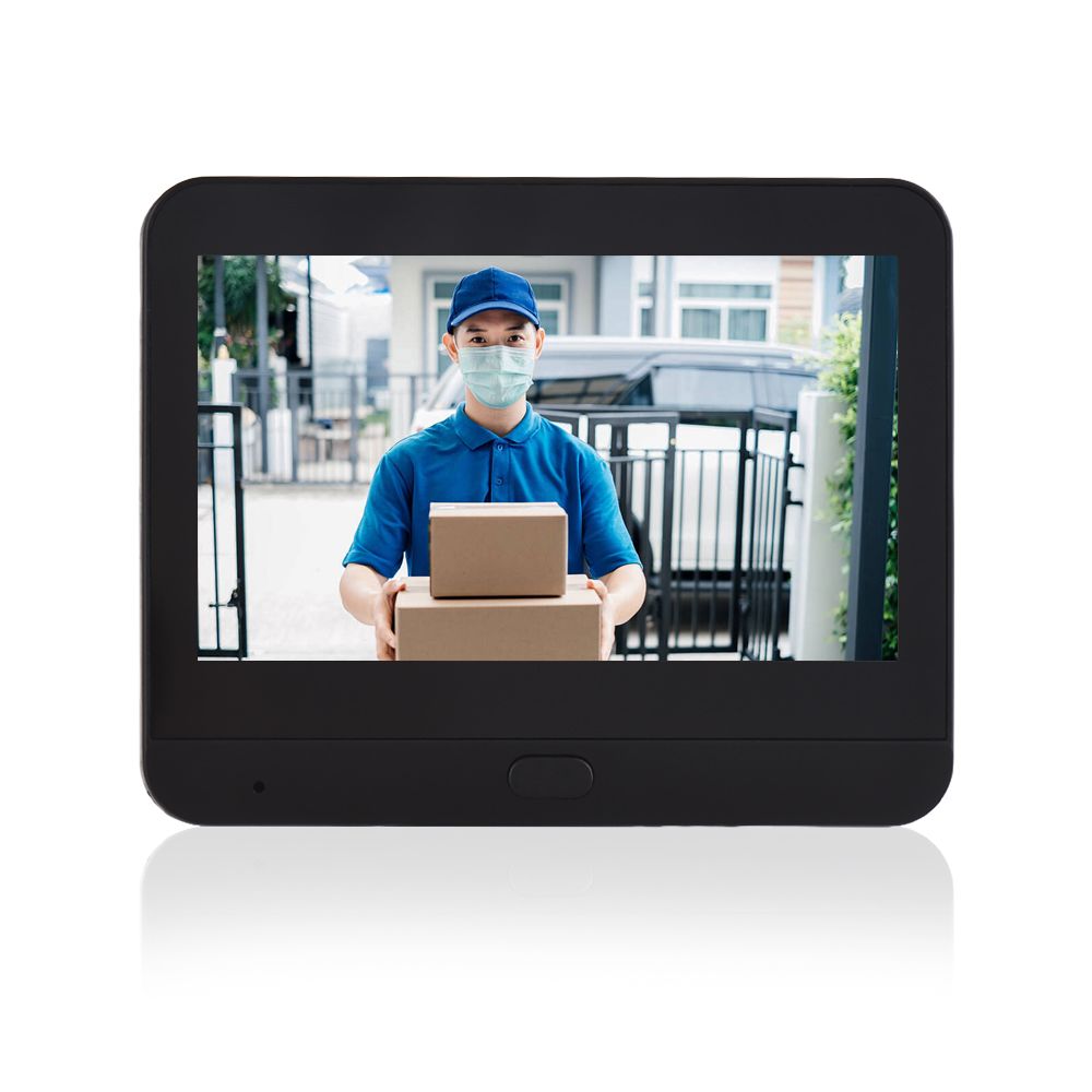 WiFi Video Doorbell for Apartment Peephole Camera 4.3-inch Color Display Screen Smart TY APP 1080P PIR Motion Detection Alarm Camera Night Viewing 2-Way Intercom 120° Wide Angle 5000mAh Rechargeable