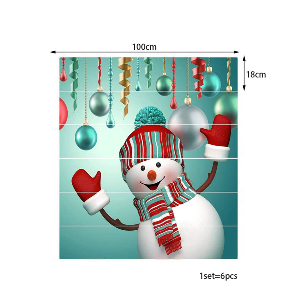 3D Christmas Decorative Stairs Decal Stairway Stickers Family Decor Waterproof #Snowman