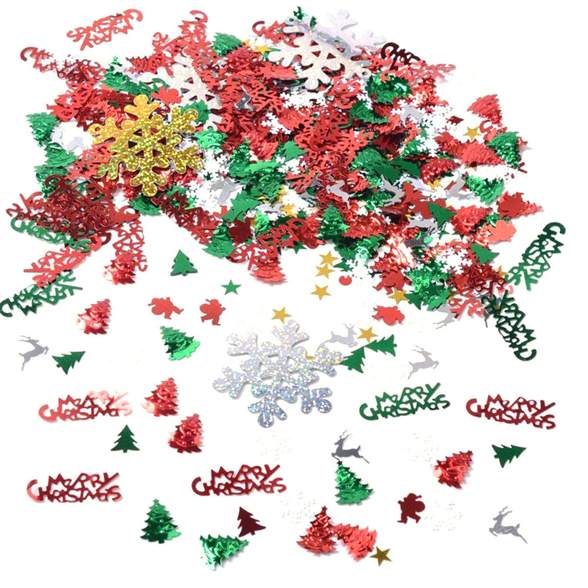 50g Christmas Table Confetti Pentagram Santa Merry Christmas Letters Pine DIY Accessories