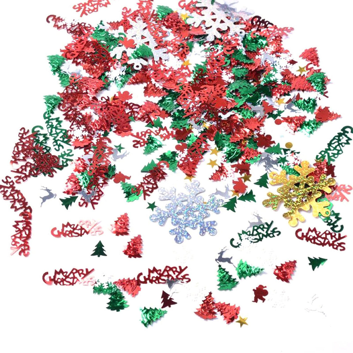 50g Christmas Table Confetti Pentagram Santa Merry Christmas Letters Pine DIY Accessories