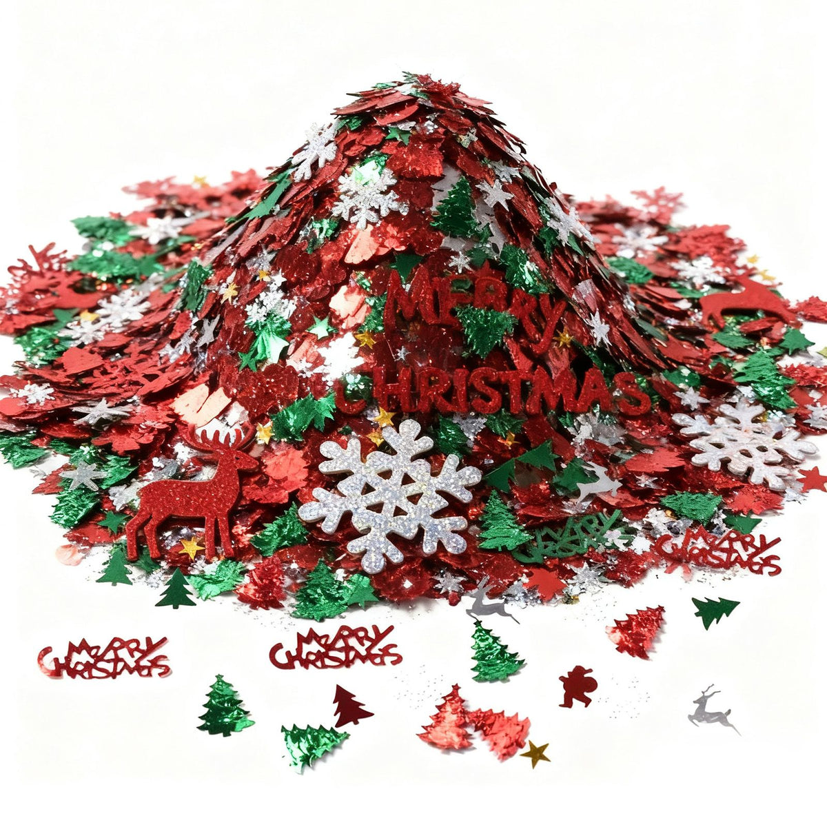 50g Christmas Table Confetti Pentagram Santa Merry Christmas Letters Pine DIY Accessories