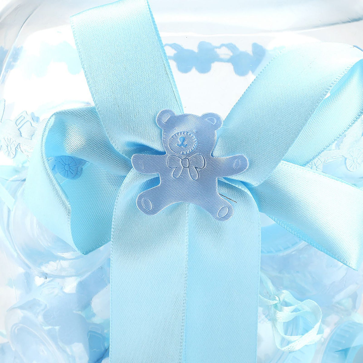 30pcs Cute Feeding Bottle Shape Candy Boxes for Event Christening Party Decoration Blue