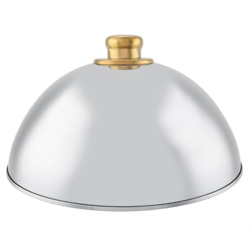 Stainless Steel Kitchen Restaurant Dining Food Serving Platter Lid Dome Plate Cover (Small)