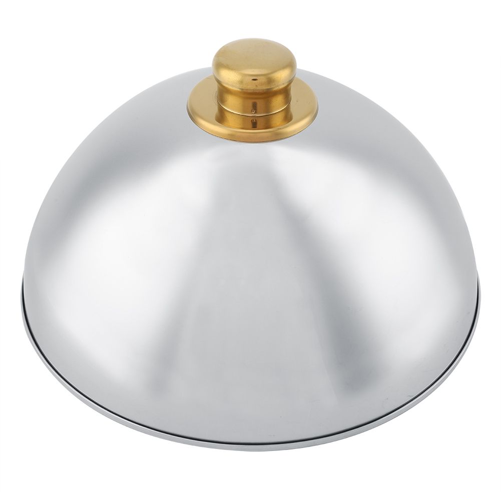 Stainless Steel Kitchen Restaurant Dining Food Serving Platter Lid Dome Plate Cover (Small)