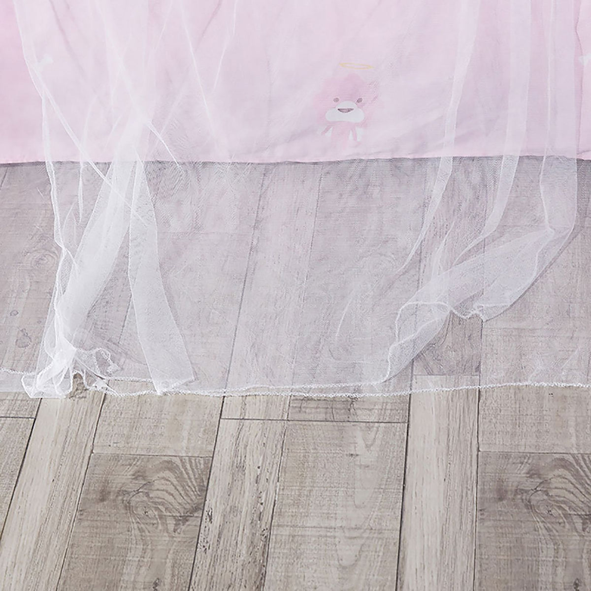 Round Canopy Lace Princess Style Mosquito Net Bed Curtain for Children Bed (White)