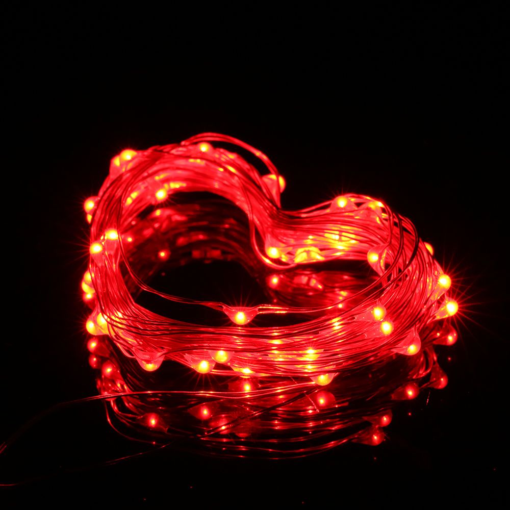 4.5V 1.8W 3 Meters 30 LED Fairy String Light Battery Powered Operated IP65 Water Resistance Twistable Bendable Flexible Red for Christmas Xmas Festival Holiday Home Party Theme Restaurant Pub Club Bar Decoration Gift Present
