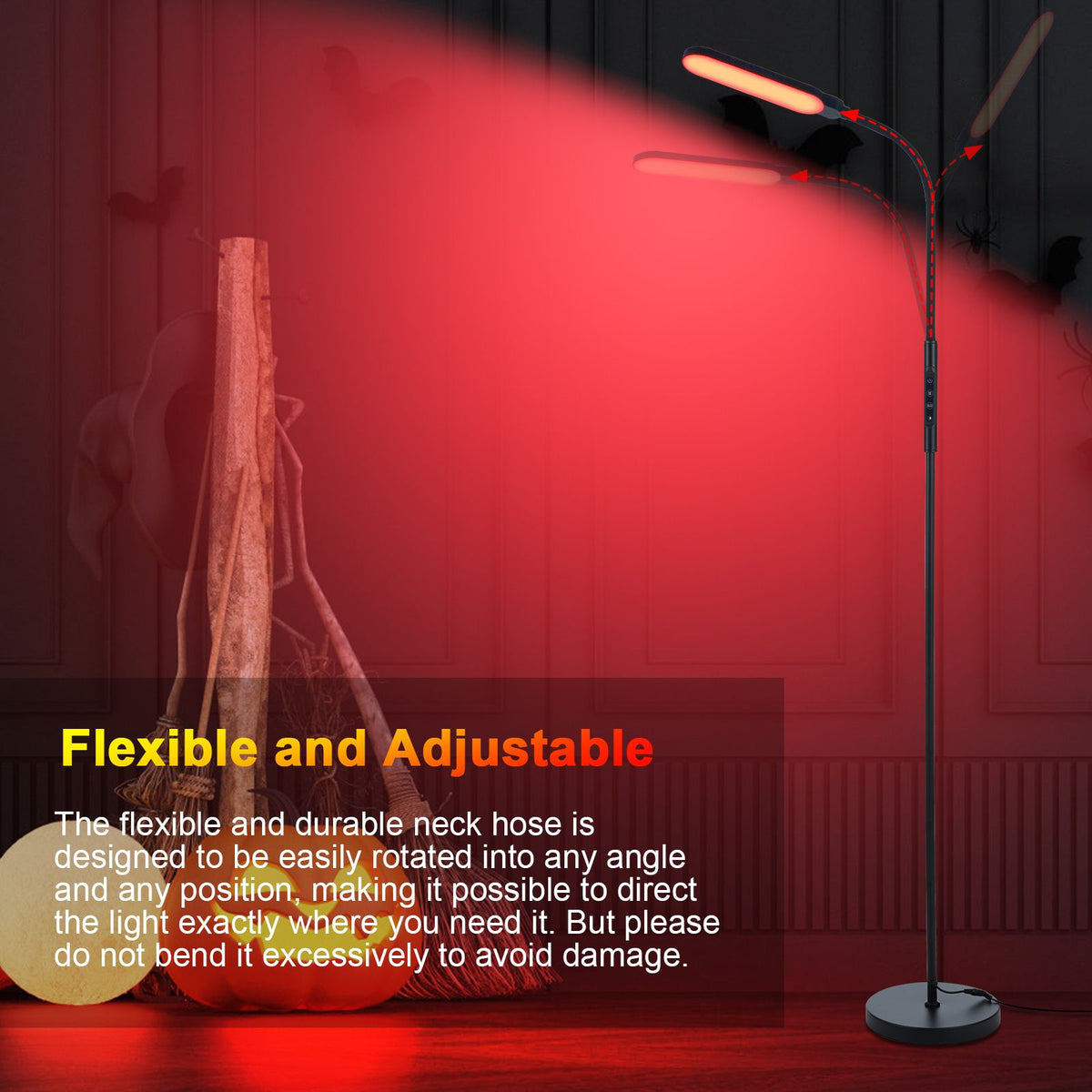 RGBCW LED Floor Lamp Modern Standing Light Dimming for Living Room Bedroom Office Eye Protection Reading Lamp Touch & Remote Control RGB Color Changing Floor Light