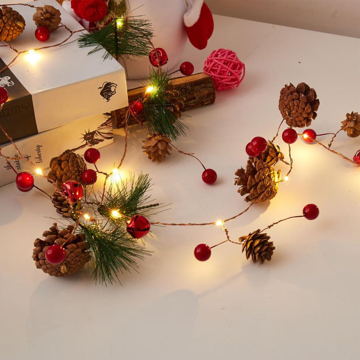 LED Copper Wire Lights Pinecone Light String Pine Needle Decoration Small Mulberry Creative Decorative Lights