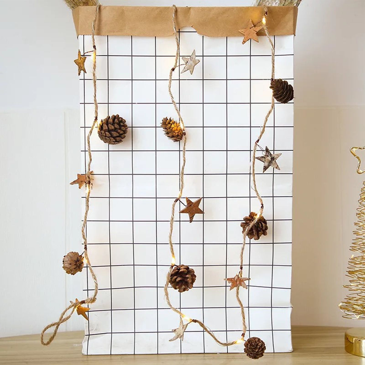 LED Copper Wire Lights Pinecone Light String Pine Needle Decoration Small Mulberry Creative Decorative Lights